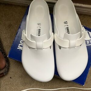Birkenstock  White Clogs